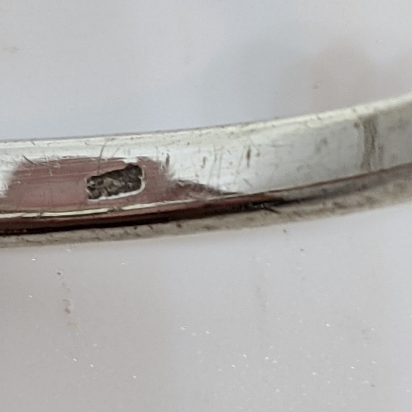 Vintage Sterling Silver Cuff Bracelet/Bangle with Ball Ends - Picture 4 of 6